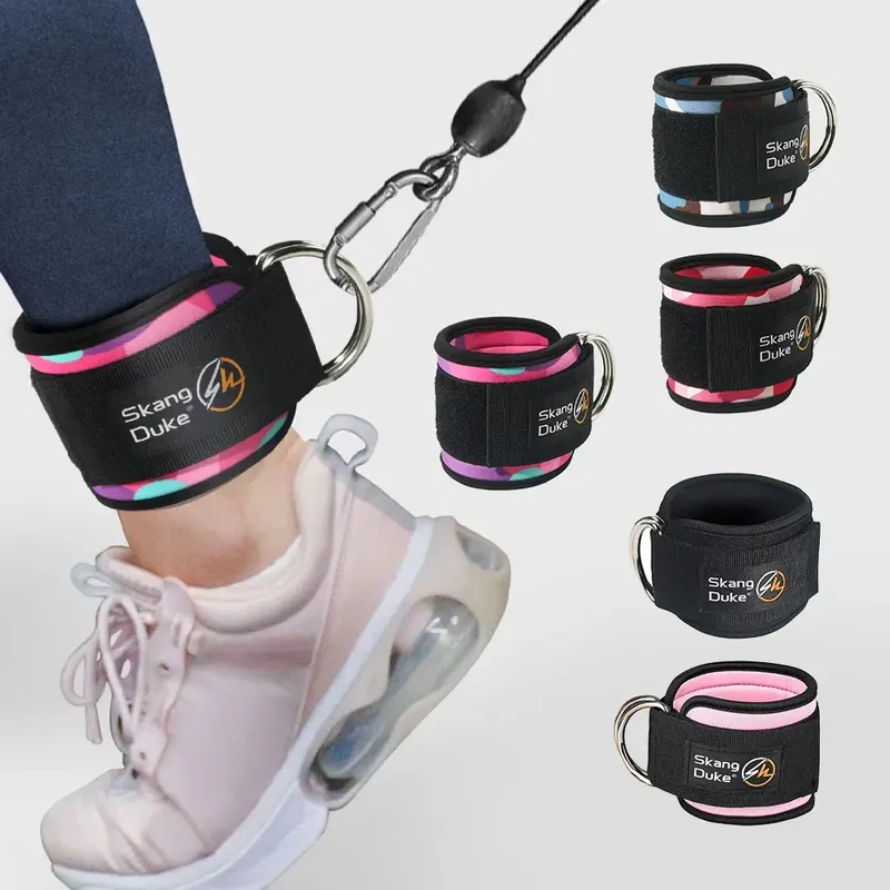 1 Stück verstellbare D-Ring-Knöchelriemen für Kabelmaschinen – bequeme Fußfesseln für Glute- und Beinmuskelkrafttraining im Fitnessstudio