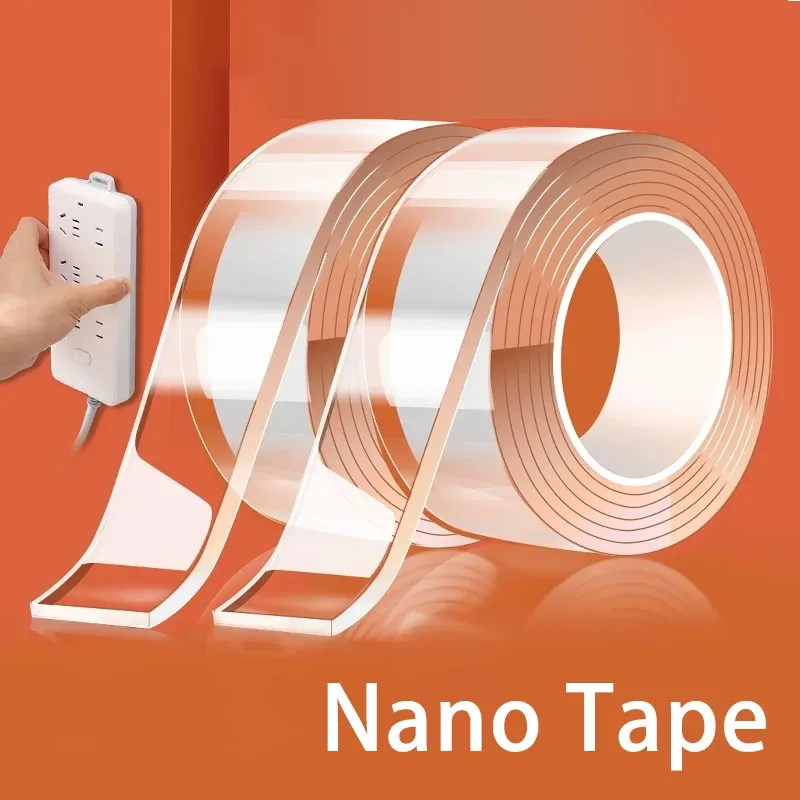 50mm Breites Doppelseitiges Klebeband, Wiederverwendbar, Spurlos, Wasserdicht, Ultra-starkes Wandklebeband, Transparentes Montageband