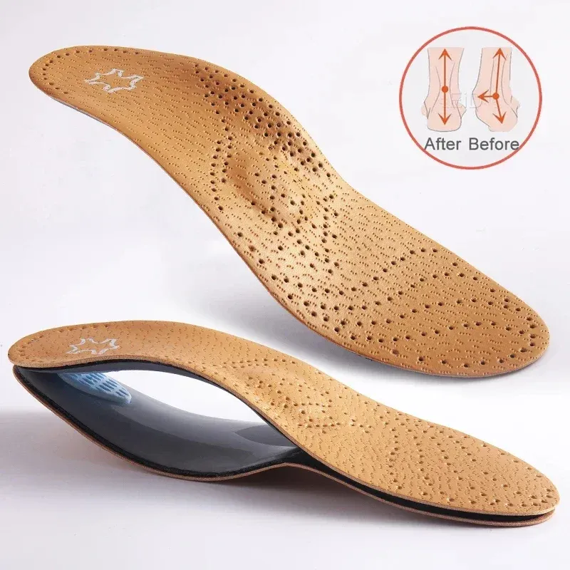 Orthopädische Einlegesohle aus Leder, orthopädische Fußgewölbeunterstützung, Spann, Plattfuß, Schuhpolster, PU-Latex, antibakteriell, Aktivkohle, Fußpflege, Unisex