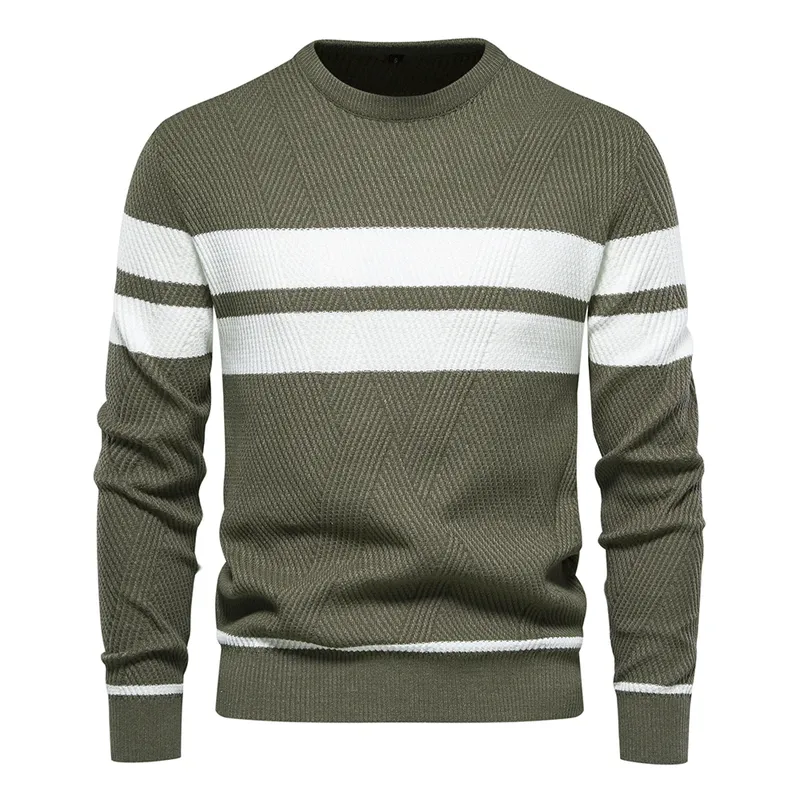 Neue Herbst Pullover männer Pullover Oansatz Patchwork Langarm Warme Dünne Pullover Männer Casual Mode Pullover Männer Kleidung