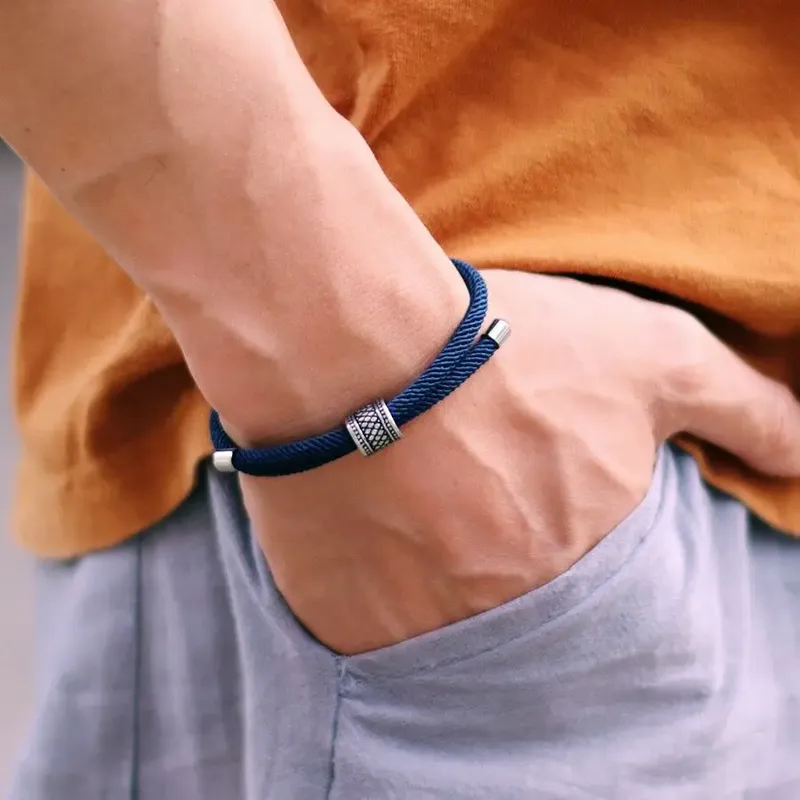 Noter Neu In Herren Armband Vintage Viking Armband Homme 4mm Nylon Schnur Kette Armband Einstellbar Freizeit Zubehör Pulseira