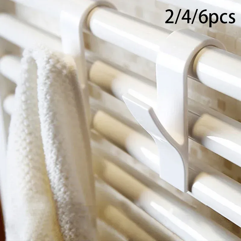 2–6 Stück Kleiderbügel für beheiztes Handtuch, Mehrzweck-Heizkörperhaken, Mantel-Kleiderbügel, Schal-Rack, Badehaken