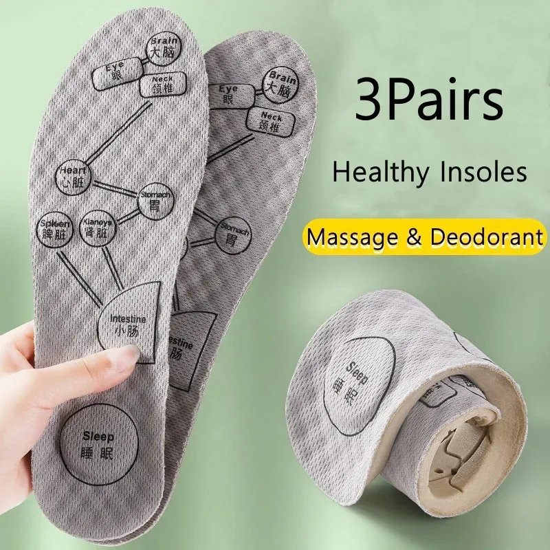 Deodorant Gesunde Einlegesohlen für Schuhe Massage Akupunkturpunkte Arch Support Plantarfasziitis Vorlage Einlegesohle Männer Frauen Schuhsohle Pads