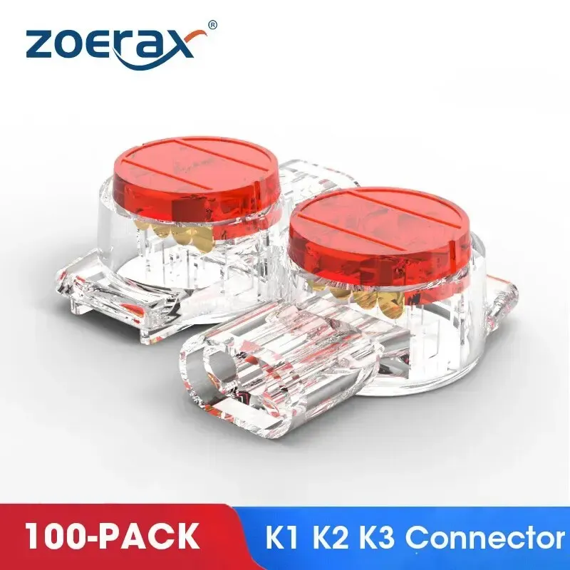 ZoeRax 100PCS K1 K2 K3 Stecker Draht Splice Stecker RJ45 RJ11 Verdrahtung Ethernet Telefon Kabel Kabel UY2 Netzwerk kabel Terminal