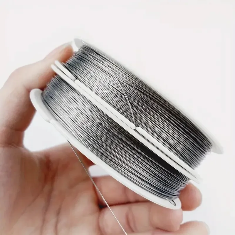1 Rolle 0,3 ~ 1,0 mm dünner Edelstahldraht Perlenseil Schnur Faden Schnur für DIY Halskette Armbänder Schmuckherstellung DIY Erkenntnisse