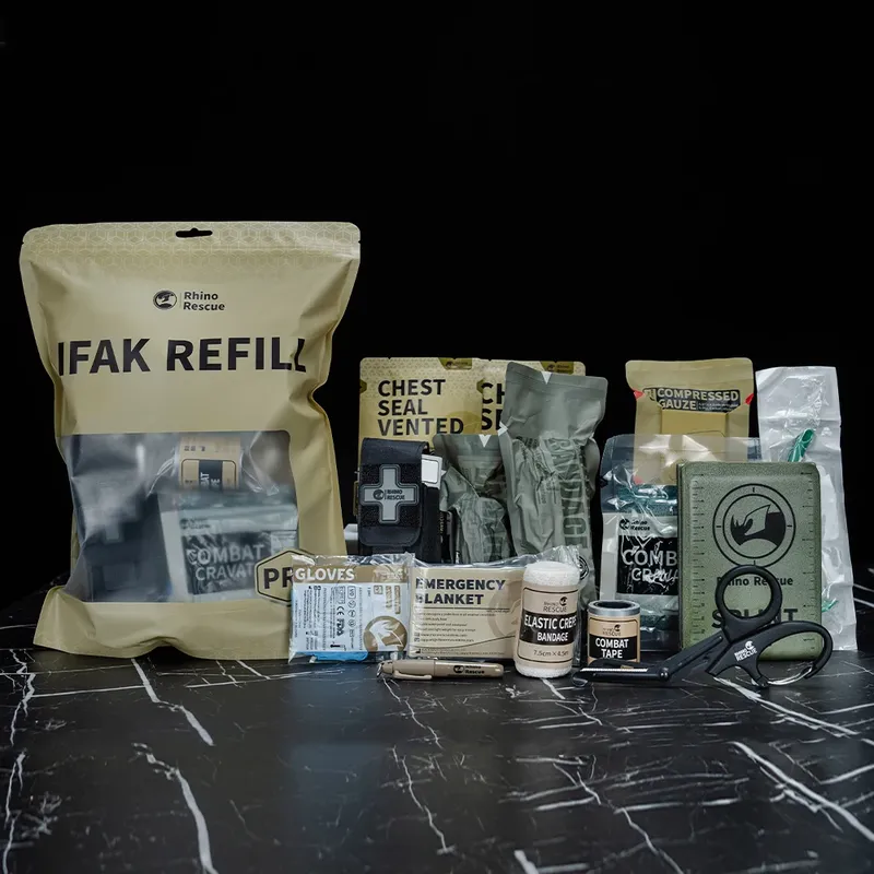 IFAK Nachfüllzubehör, Rhino Rescue Trauma Kit, Combat Survival Gear Medical Kit, Taktisch für Notfall-Erste-Hilfe,