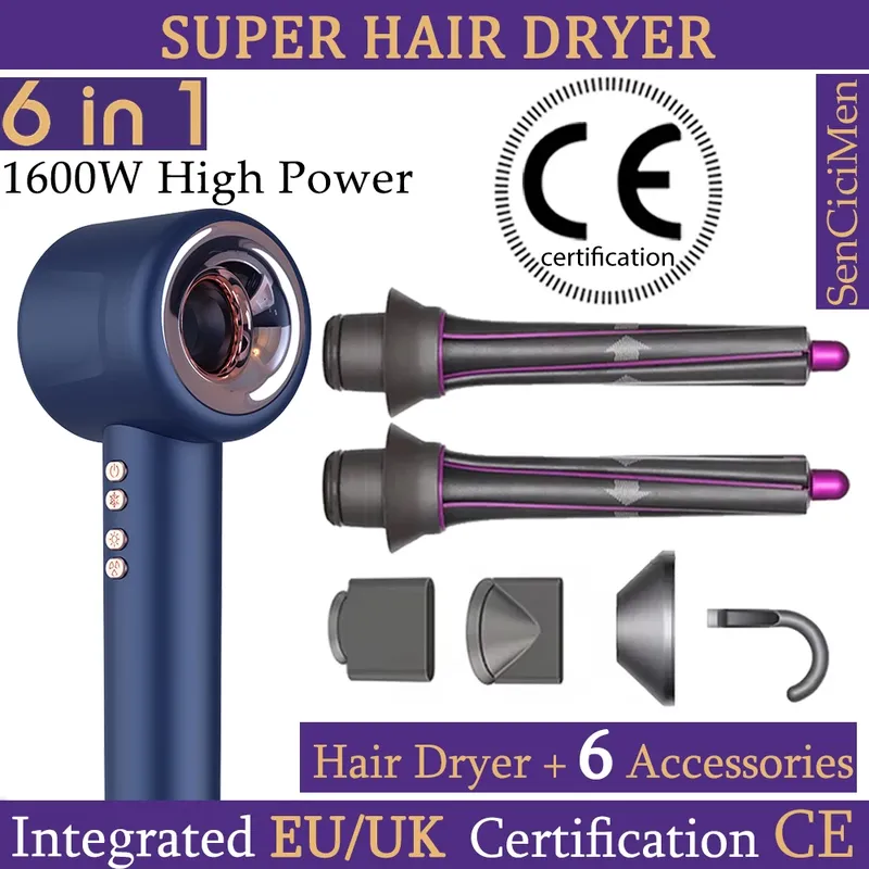 220V 1600W Super Haartrockner Blattloser Haartrockner Persönliche Haarpflege Styling Negativ-Ionen-Werkzeug Konstante Anion Elektrische Haartrockner