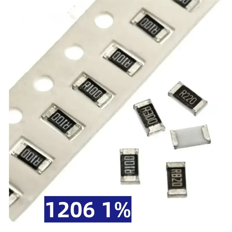 100 Stück 1 % 1206 SMD-Widerstand 0R ~ 10M 1/4W 0 0,1 1 10 100 150 220 330 Ohm 1K 2,2K 4,7K 10K 100K 1R 10R 100R 220R 330R 1M