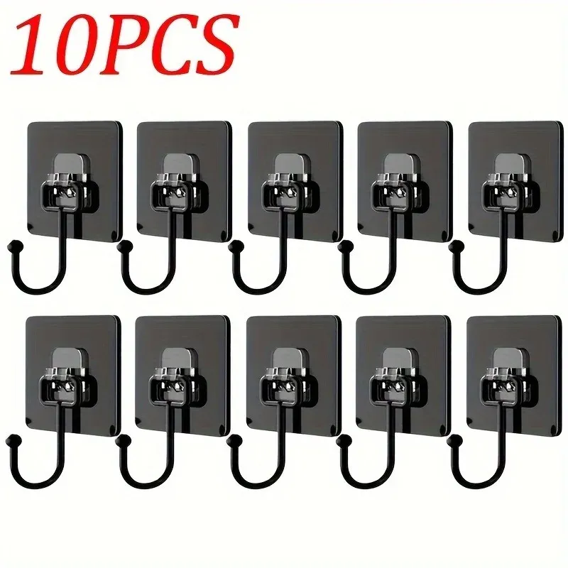 10PCS Haken Starke Tragende Nahtlose Wand Saugnapf Haken Kein Stanzen Küche Badezimmer Universal Klebe Haken