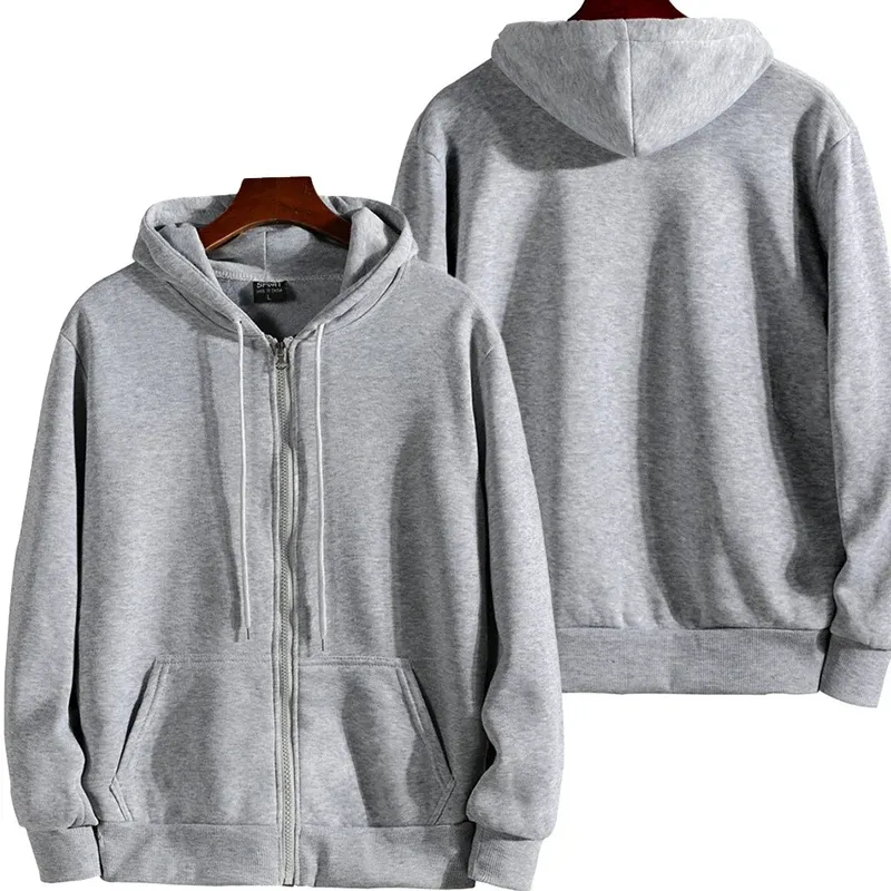 Reiß verschluss Hoodies Herbst Winter Herren neue Langarm Kapuze Sweatshirt Mode lässig männliche Outfit Sportswear Loose Fit Kleidung