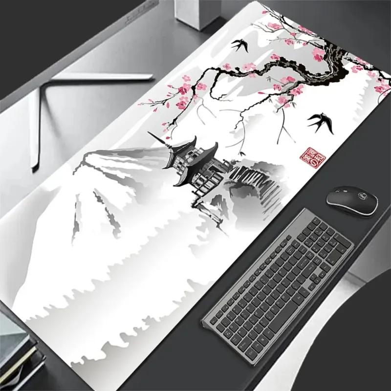 Gaming-Mauspad Sakura Japanische Kirschblüte XL Neu HD Mauspad XXL Tastaturunterlage Rutschfest Büro-Teppich Laptop-Mauspad