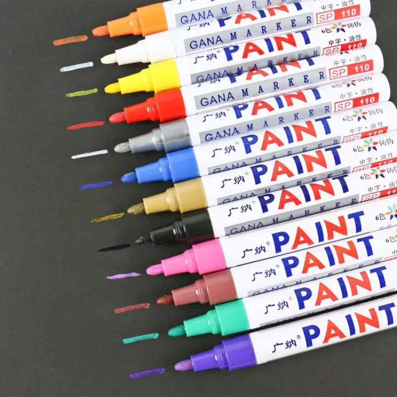 1Pc Auto Fettige Malerei Stift Wasserdicht Permanent Graffiti Ausbesserung Reifen Marker Auto Gummi Reifen Lauffläche Mark Stift für fahrrad Autos Metall