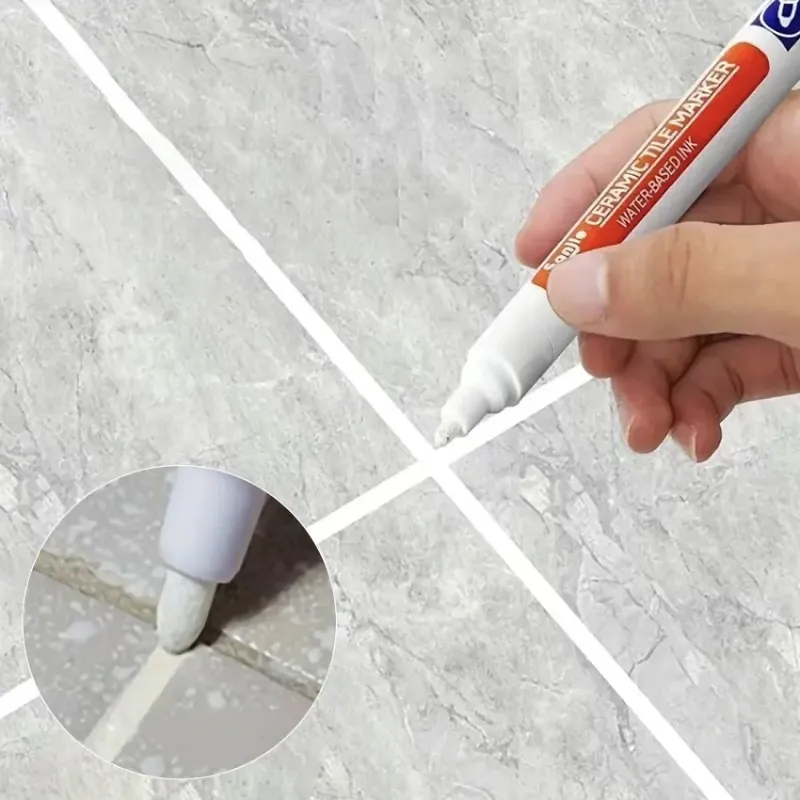 1pc Wasserdichte Fliesen Marker Mörtel Stift Wand Naht Stift Für Fliesen Boden Badezimmer Dekontamination Naht Reparatur Werkzeuge, für Hotel