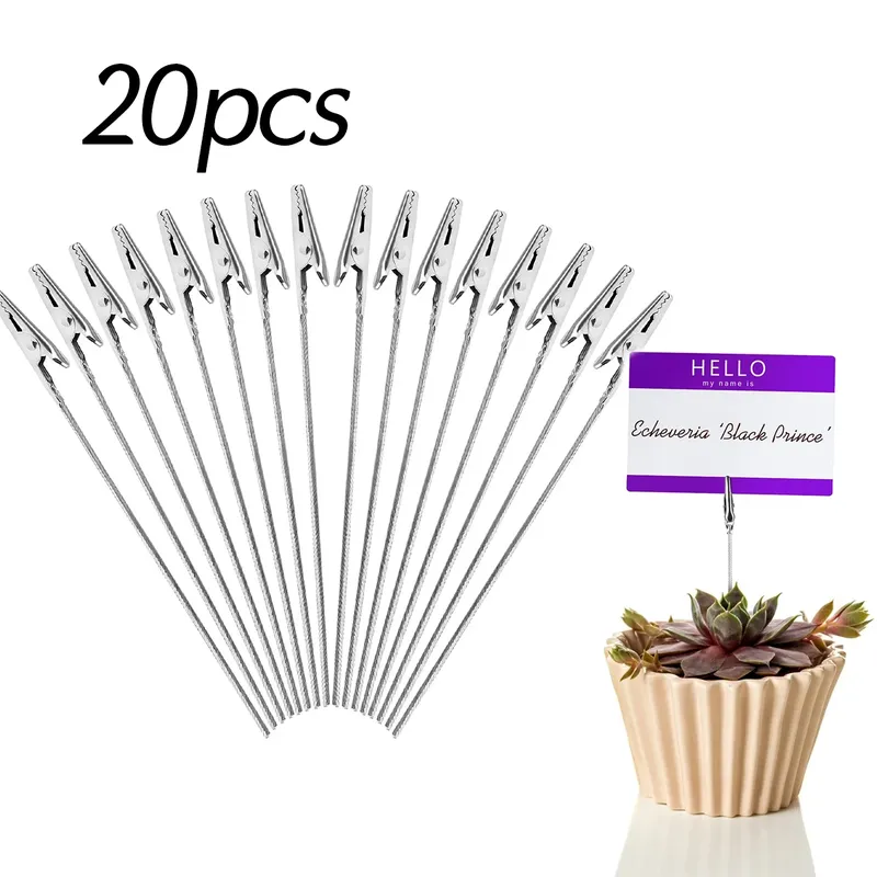 20Pcs Metall Draht Alligator Clamp Long-Tailed Alligator Eisen Clip Foto Halter Stehen Memo Clip DIY Karte Foto note Clips Halter