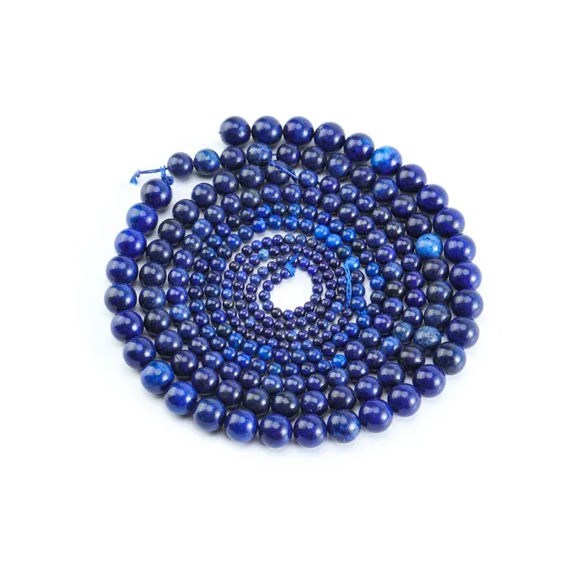 Natürliche Stein Perlen Lapis Lazuli Runde Lose Stein Perlen Für Schmuck Machen DIY Armbänder Ohrringe Zubehör 15'' 6/8/10mm