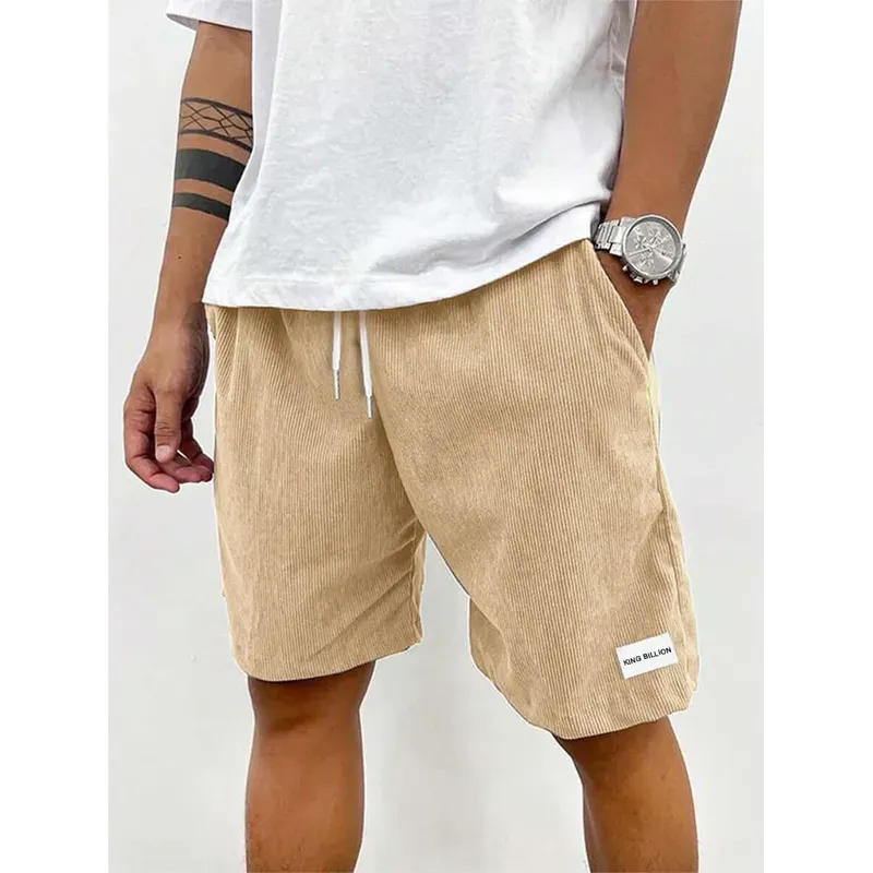 Sommer Männer Cord Jogginghose Casual Shorts männer Strand Shorts Basketball Kurze Hosen Einfarbig Label Sportswear Männer