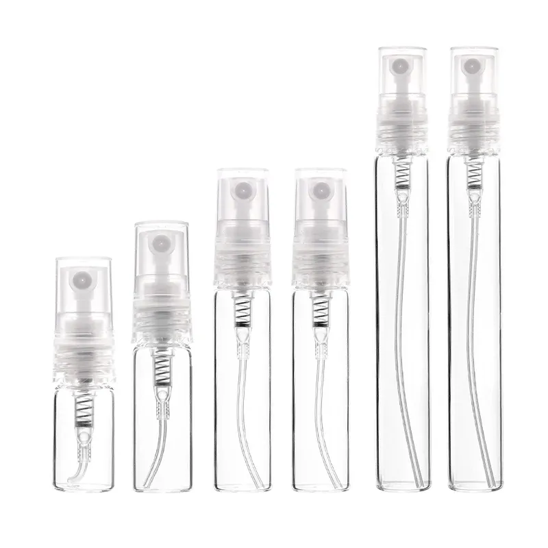 Bestseller, 8 Stück, 2/3/5/10 ml, Mini-Parfümflasche aus klarem Glas, nachfüllbar, Parfümflaschen-Sprühgerät, tragbar, für Reisen