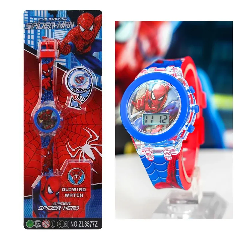 Blitzlicht Frozen Mickey Kinderuhren für Mädchen Cartoon Spiderman Kinderuhr Jungen Schule Student Digitel Uhr Geschenke