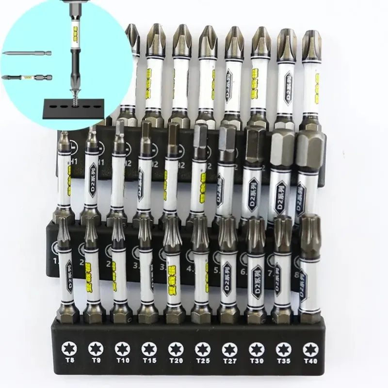 2024 neue upgrade 1/4 Schraubendreher Bit Set Schlagbohrmaschine Charge Kopf Torx Sechseckigen Kreuz Kopf Magnetische Manipulationssichere Schraubendreher-bits
