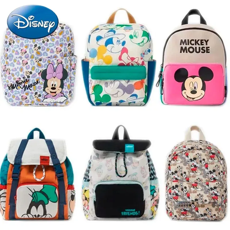 Disney Cartoon Mickey Maus Nette Mode Rucksack frauen Minnie Leinwand Schule Tasche Mode Große Kapazität Rucksack Mädchen Mochila