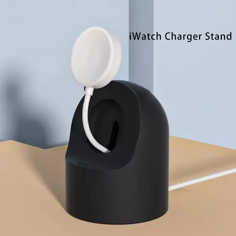 Ladeständer für Apple Watch Serie Ultra/8/SE2/7/6/SE/4/3 49 mm/45 mm/44 mm/42 mm/41 mm/40 mm/38 mm, langlebiger Silikon-Nachttischmodus