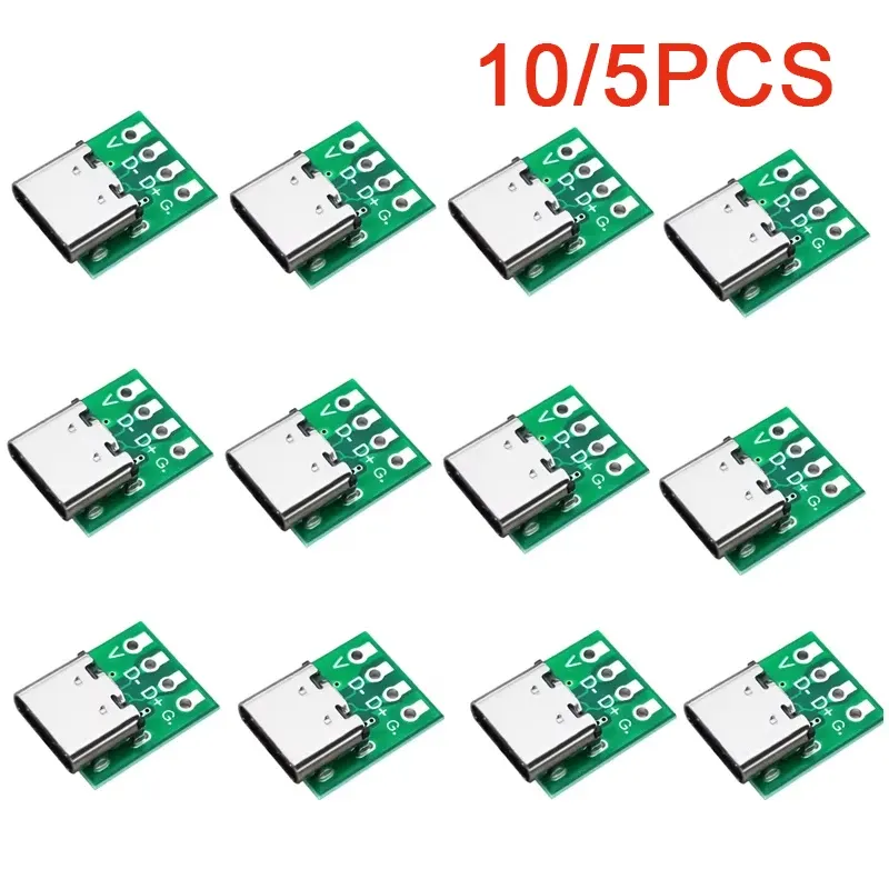 10/5 Stücke TYP C USB 3.1 Typ C Stecker 16 Pin Test PCB Board Platte Adapter Buchse Für Datenleitung Draht Kabel Übertragung