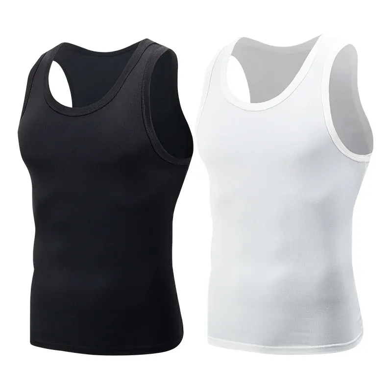 1/3 Stück Herren Four Seasons Schwarz und Weiß klassische Farbe Basic Weste Übergröße Jugend Sport und Freizeit Laufen Joker Bottoming