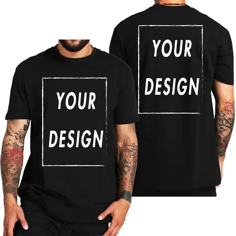 Maymavarty EU-Größe, 100 % Baumwolle, individuelles T-Shirt, machen Sie Ihr Design, Logo, Text, Männer und Frauen, Druckdesign, hochwertige Geschenke, T-Shirt