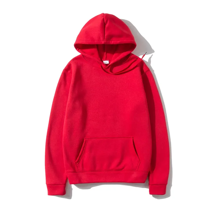 Männer Frau Hoodies Sweatshirts Mode einfarbig Rot Schwarz Grau Rosa Mit Kapuze Hip Hop Fleece Hoody Herren Marke Hoodie Streetwear