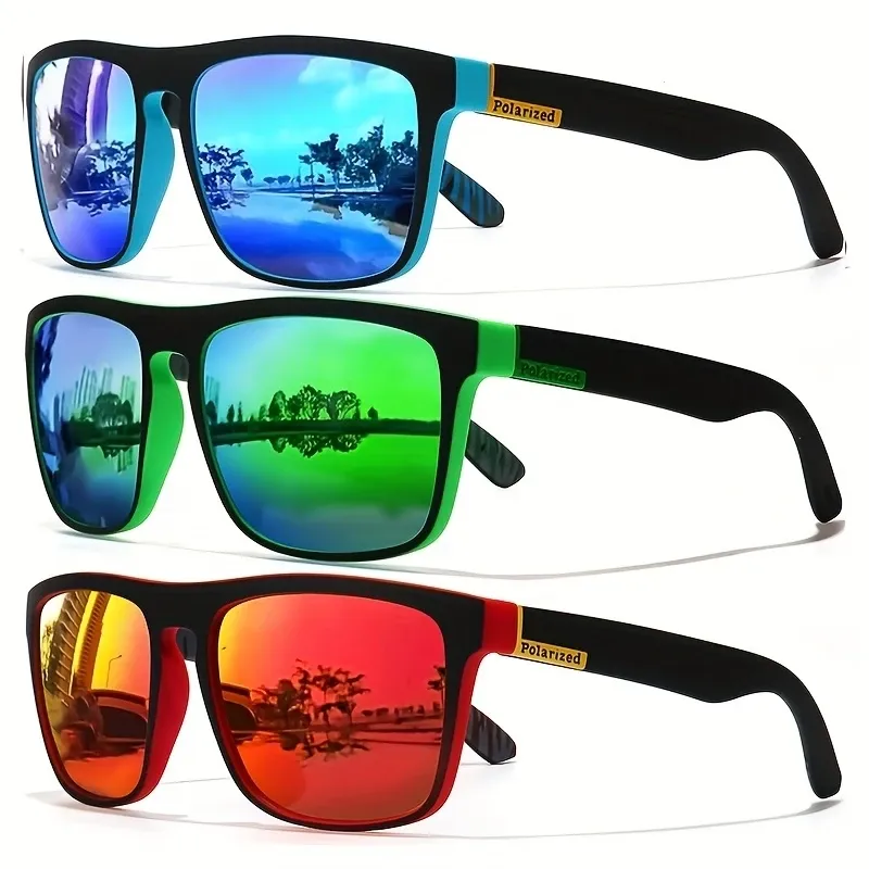 Mode Vintage Quadrat Polarisierte Sonnenbrille Männer Frauen Fahren Angeln Luxus Marke Designer Sonnenbrille Fahrer Brillen UV400
