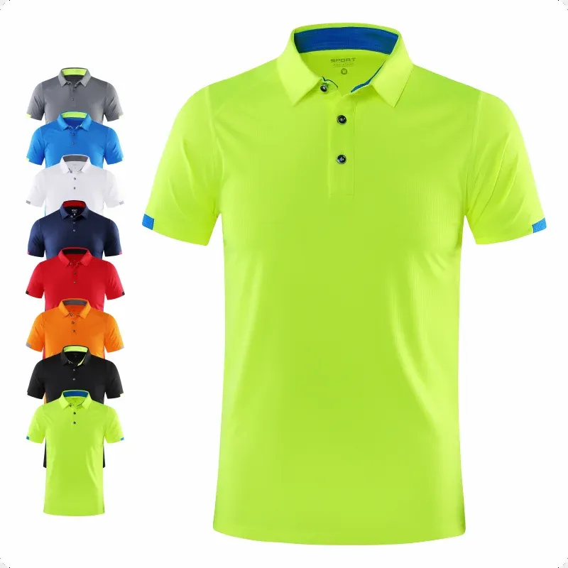 Casual Sport Schnell trocknend Revers Kurzarm POLO Shirt Radfahren Anzug Fitness Anzug Für Männer