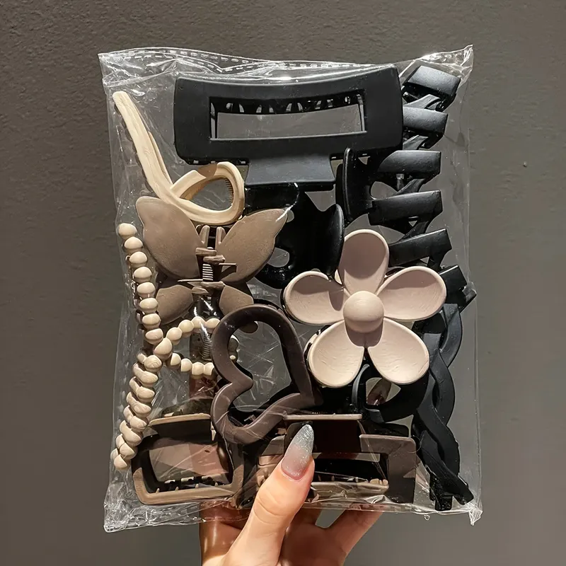 11-teiliges High-End-Clip-Set für Damen, mattiertes Clip-Set für den Hinterkopf, Hai-Clip, Kopfbedeckung