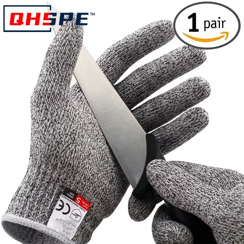 HPPE-Anti-Schnitt-Handschuhe der Stufe 5, Küche, Garten, Anti-Schnitt-Strickhandschuhe, Anti-Dorn, verschleißfeste Glasschnitthandschuhe
