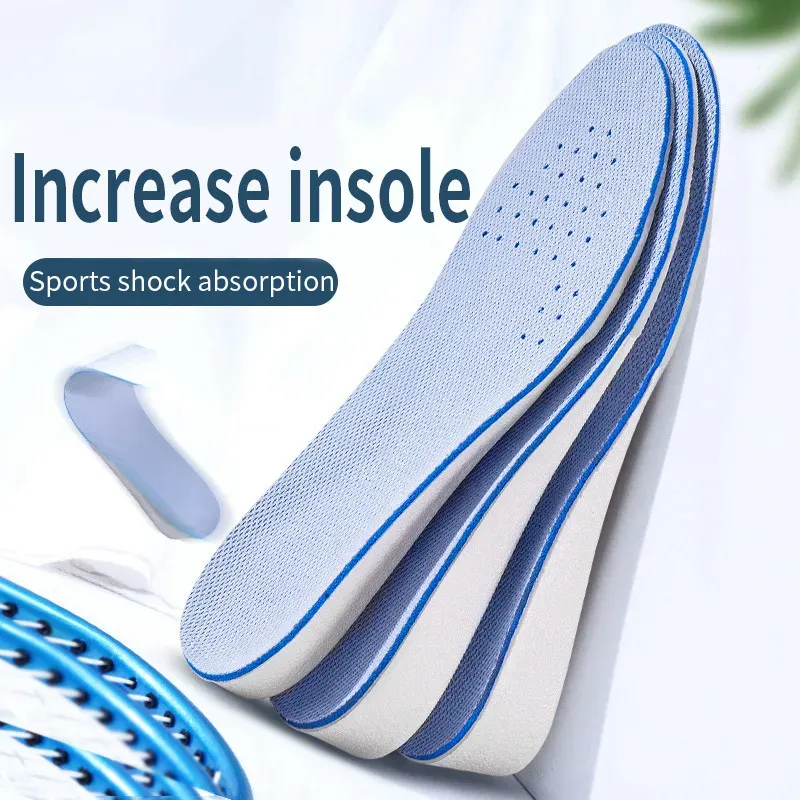 1 Paar unsichtbare Einlegesohlen zur Erhöhung der Höhe für Schuhe, atmungsaktiv, bequem für Füße, Damen- und Herrenschuhe, Fersenlift, orthopädische Pflegepads