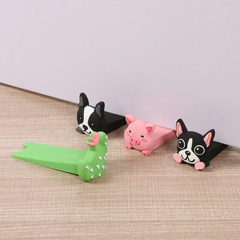 Cartoon Tür Stop Silikon Wiederverwendbare Stoßdämpfende Block Keil Türstopper Türgriff Stopper Hause Tür Anti-kollision Stopper