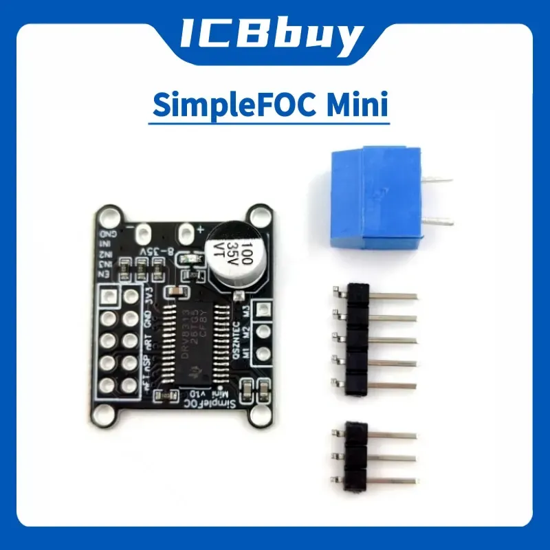 SimpleFOC Mini DRV8313 Modul DC Bürstenloser Motor Treiberplatine FOC Steuertreiber SVPWM Steuerung DC 8-30V