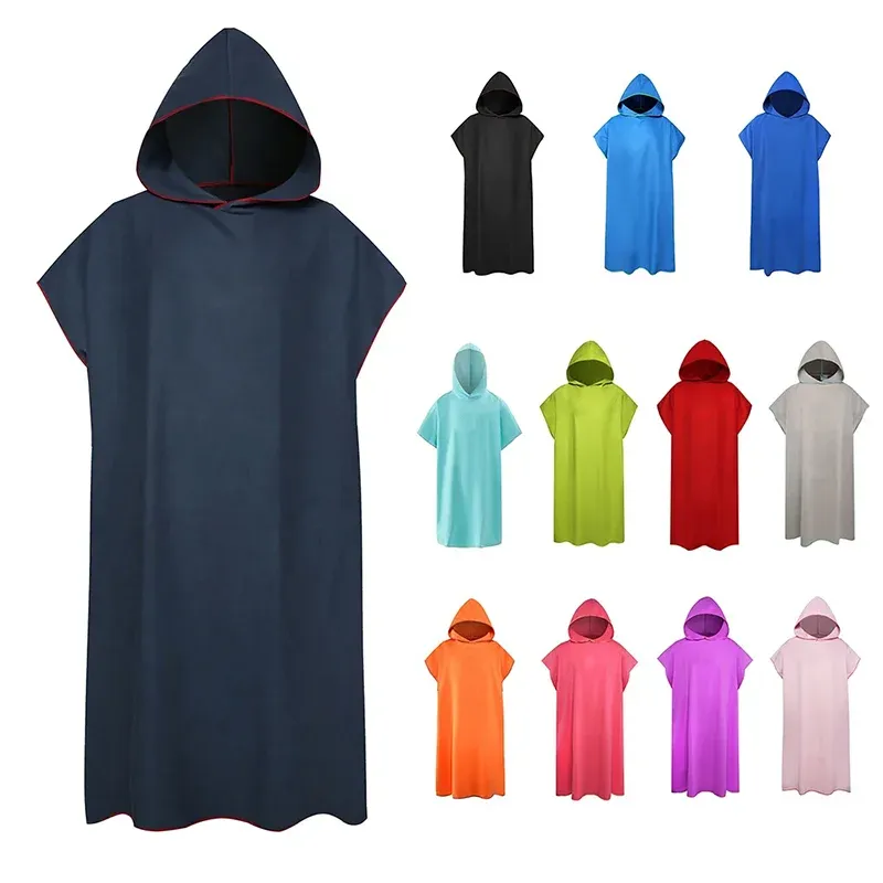 Mikrofaser-Kapuzenhandtuch für Herren und Damen, zum Schwimmen, Strand, Reisen, schnell trocknend, Wickelmantel, Umhang, Badetuch, Bademantel, Surf-Poncho, Sauna, Spielen