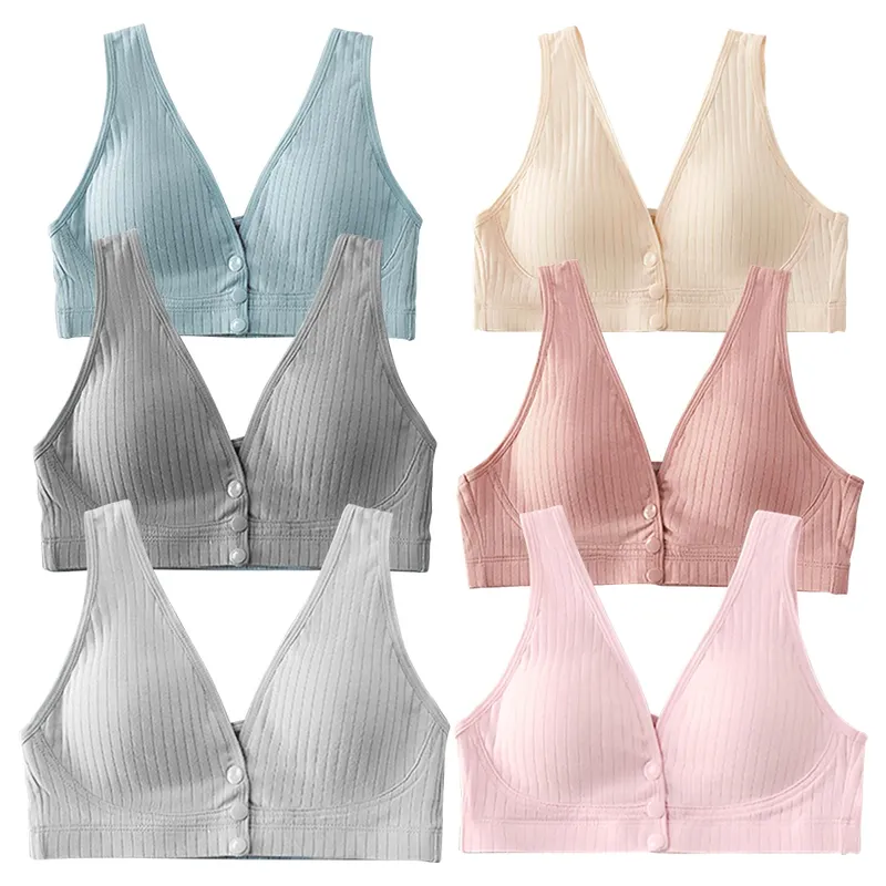 Schwangere Frauen im Westenstil, breite Schultergurte, bequem, weich und bequem, Still-BHs, Damen-Baumwolle, hochelastischer BH