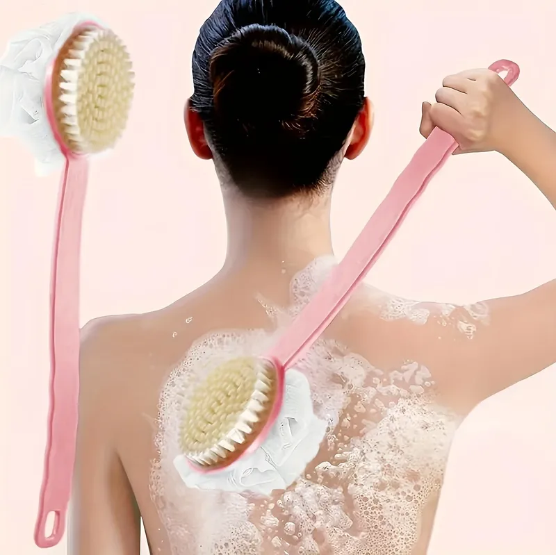 Weiche Körper Wäscher Dusche Peeling Scrubs Lange Griff Bad Pinsel Peeling Haut Massager Reinigung Pinsel Bad Zubehör