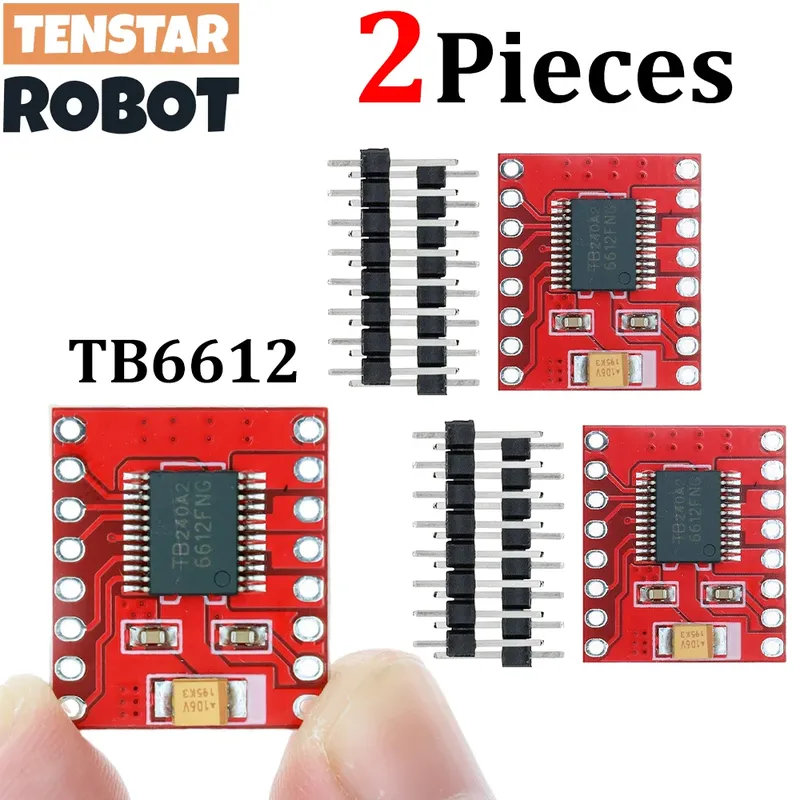 TENSTAR 2 Stück TB6612 Dual-Motor-Treiberplatine 1A TB6612FNG Mikrocontroller
