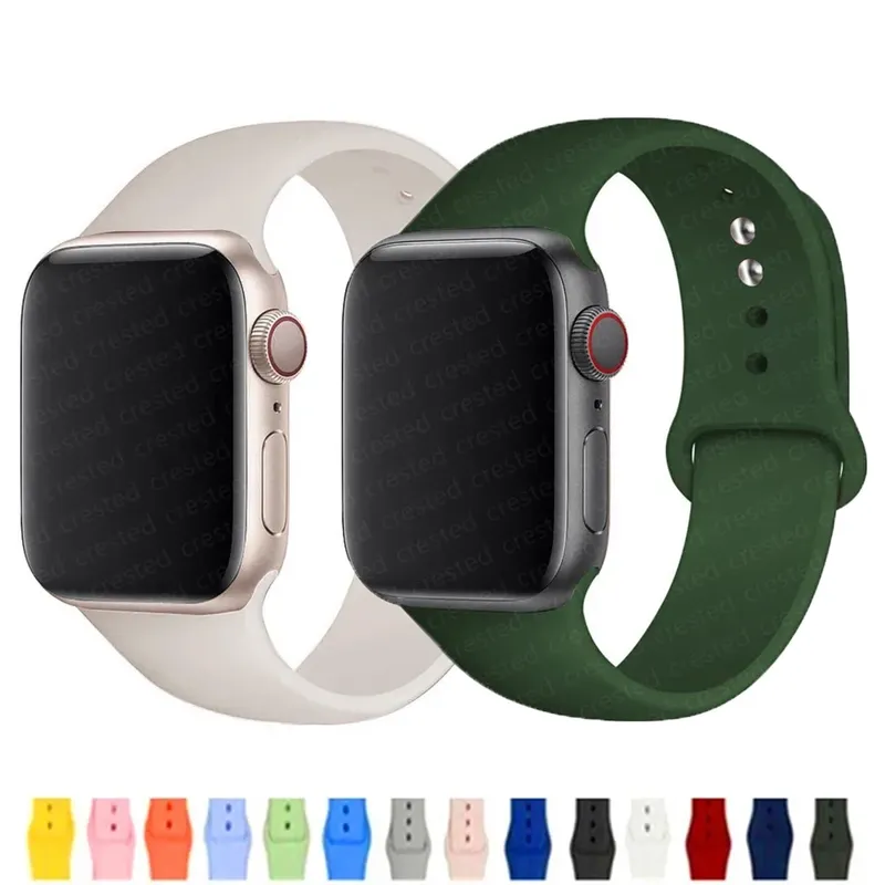 Silikonarmband für Apple Watch Band 45 mm 41 mm 44 mm 42 mm 49 mm 40 mm 46 mm Armband Correa iWatch Serie 11 10 9 8 7 SE Ultra 3 6 5