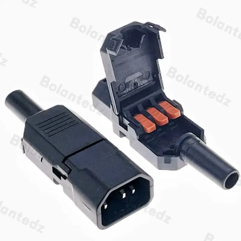 Bolantedz 1 Stück 10 A Stecker Reiskocher schraubenfrei Schnellverdrahtung AC-Steckdose elektrische Reiskocherverdrahtung PDU