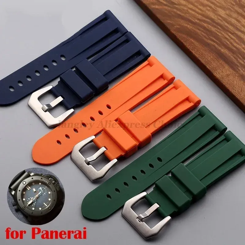Silikon-Uhrenarmband für Panerai-Armband, Gummiarmband, 20 mm, 22 mm, 24 mm, 26 mm, Herren- und Damen-Sport-Ersatz-Uhrenarmband für Omega-Gürtel