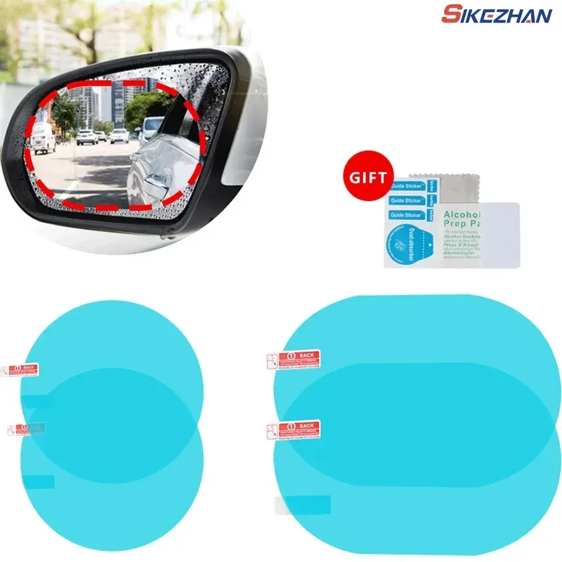 2 stücke Auto Rückspiegel Film Aufkleber Seite Fenster Regendicht Klar Film Anti-Fog Wasserdichte Schutzfolien für Auto Motorrad