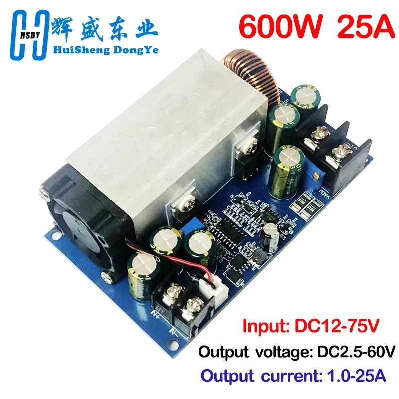 DC12-75V 600W 25A DC-DC Buck Konstantspannung Konstantstromwandler Buck Regulator Einstellbares Leistungsmodul