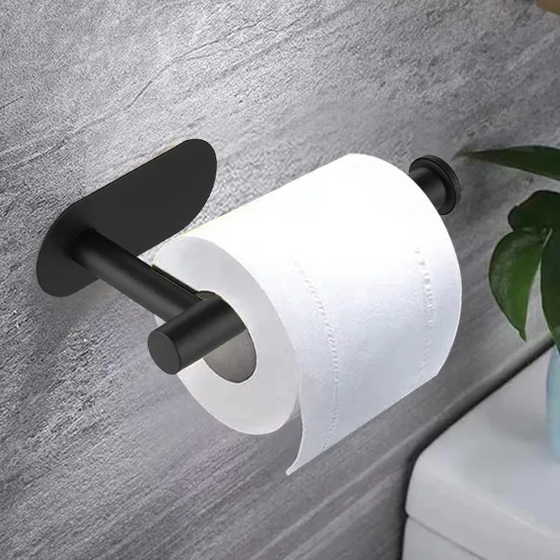 Selbstklebender Toilettenpapierhalter aus Edelstahl, Taschentuchhalter, wasserdichter Toilettenpapierständer, Badezimmerzubehör, Papierhandtücher halten