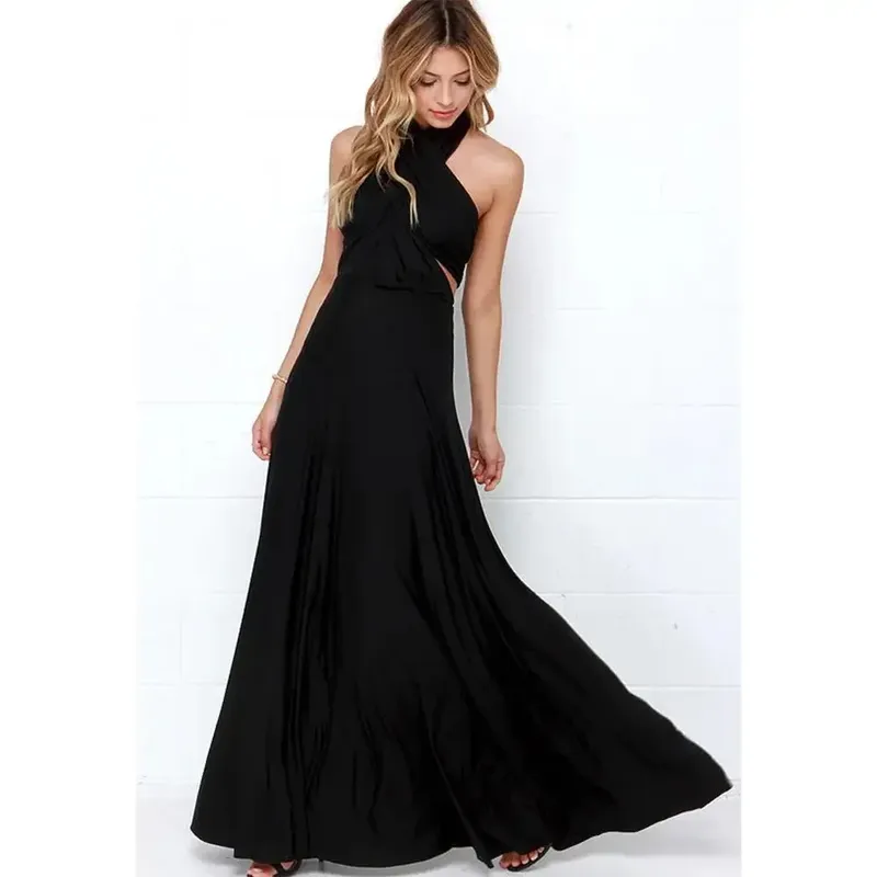 Sexy Frauen Multiway Wrap Cabrio Boho Maxi Club Kleid Verband Langes Kleid Party Brautjungfern Unendlichkeit Robe Longue Femme