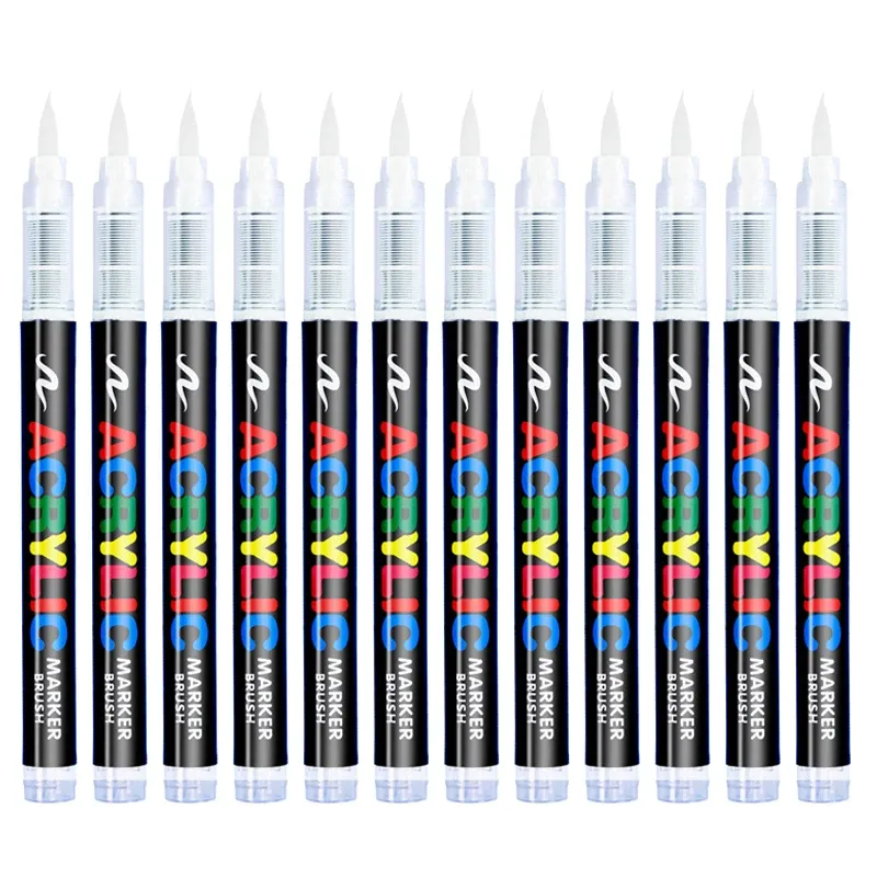 3-teiliges Set mit weißen Marker-Farbstiften, Permanentpinselstift für Kunstprojekte, Zeichnen, Felsmalerei, Stein, Keramik, Glas, Holz, Kunststoff