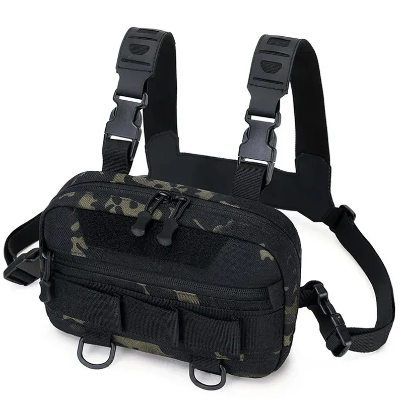 Taktische Brust Weste Tasche Rucksack Front Rig Pouch Outdoor Camping Radfahren Wandern Jagd Klettern Angeln Locken Reise Fanny Pack