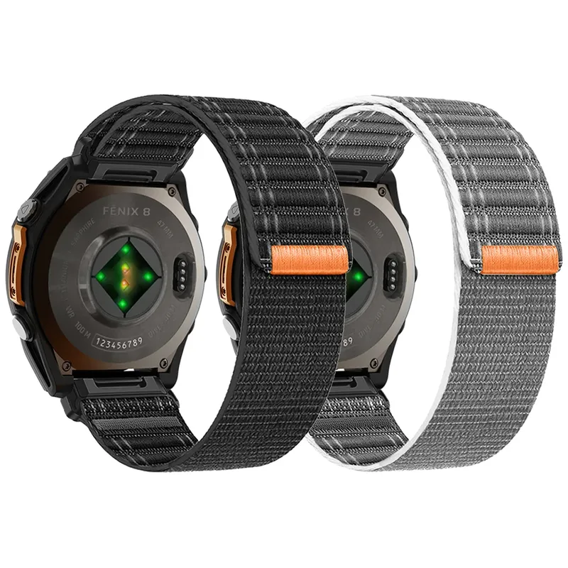 Ersatz-Sportarmband aus gewebtem Nylon für Garmin Fenix 8 E 7 7X Epix Pro TACTIX Quatix 47 mm 51 mm QuickFit 26 mm 22 mm Bandarmband